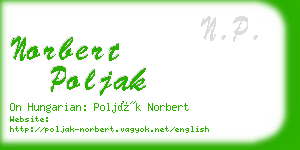 norbert poljak business card